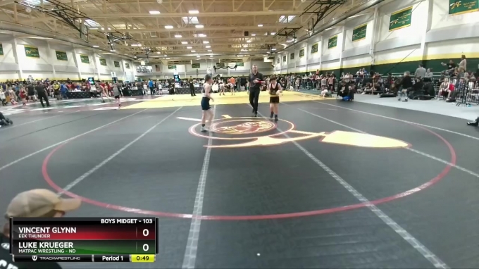 Matpac 103 lbs Cons. Round 2 - Vincent Glynn, EEK Thunder vs Luke Krueger ...