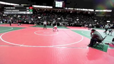 90 lbs Cons. Round 2 - Colton Aberegg, BRN3 vs Jayce Miles, WEWA