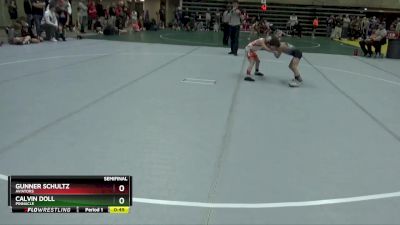 60 lbs Semifinal - Calvin Doll, Pinnacle vs Gunner Schultz, Aviators