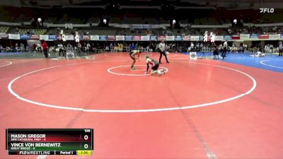 106 lbs Placement (16 Team) - Mason Gregor, Erie Cathedral Prep vs Vince Von Bernewitz, Great Bridge