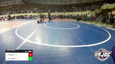 50 lbs Consolation - Lennon Phipps, Hilldale Youth Wrestling Club vs EvieDale Arrington, Comanche Takedown Club