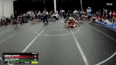 120 lbs Round 3 (8 Team) - Adrian Canales, Rebellion vs Jack Famularo, Grit Mat Club