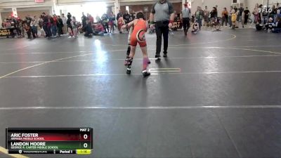 95 lbs Round 3 - Aric Foster, Armada Middle School vs Landon Moore, George R. Carter Middle School