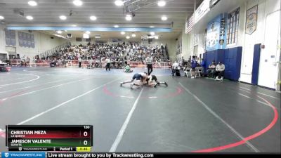 120 lbs Cons. Round 1 - Christian Meza, La Quinta vs Jameson Valente, Servite