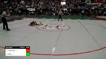 2 - 132 lbs Semifinal - Lucas Martinez, Strasburg vs Jake Cline, Glenvar