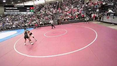 3A 100 lbs 3rd Place Match - Raelynn Kaniho, Canyon View vs Rhylee Clark, Grantsville