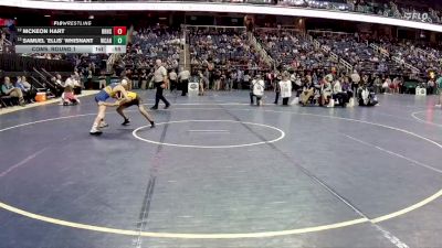 2A 113 lbs Cons. Round 1 - Mckeon Hart, Roanoke Rapids High School vs Samuel `ellis` Whisnant, West Caldwell High School