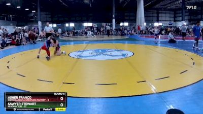 70 lbs Round 5 (6 Team) - Sawyer Stewart, HEADHUNTERS vs Asher Franco, NORTH CAROLINA WRESTLING FACTORY