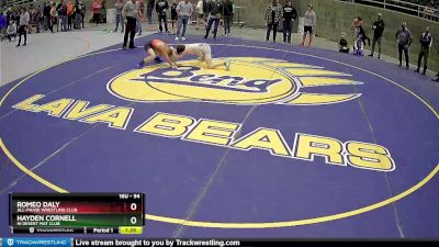 94 lbs Round 3 - Romeo Daly, All-Phase Wrestling Club vs Hayden Cornell, Hi Desert Mat Club