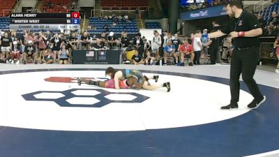125 lbs Champ. Rd Of 32 - Alana Henry, Missouri vs Winter West, Washington