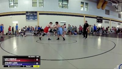 285 lbs Cons. Semi - Levi Oberle, Dragon Wrestling Club vs Steven Luna, Hawkstyle Wrestling Club