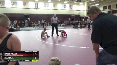PW-8 lbs 5th Place Match - Hayes Miller, Eastern Iowa Wrestling Club vs Eli Price, Indee Mat Club