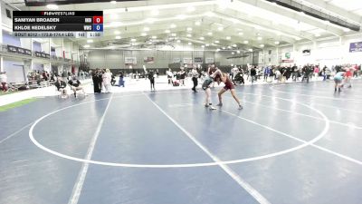 114.2-114.6 lbs Champ. Round 3 - Khloe Nedelsky, Whiteland Wrestling Club vs Saniyah Broaden, Indiana