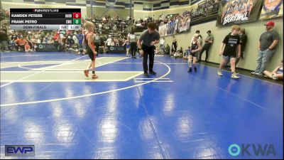 58 lbs Semifinal - Kamden Peters, Harrah Little League Wrestling vs Frank Petro, Cowboy Wrestling Club