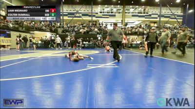 64 lbs Quarterfinal - Liam Medrano, Cowboy Wrestling Club vs Colten Sumrall, Harrah Little League Wrestling