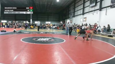 138 lbs Cons. Round 3 - Brandon Sosa, Ocean Lakes Wrestling Club vs Jacob Fain, Noke RTC