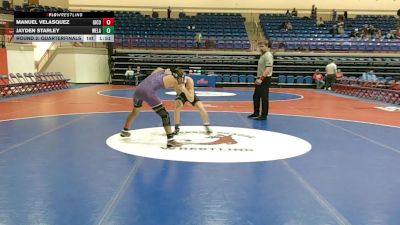 132 lbs Round 2: Quarterfinals - Jayden Starley, West Laurens vs Manuel Velasquez, Gilmer County
