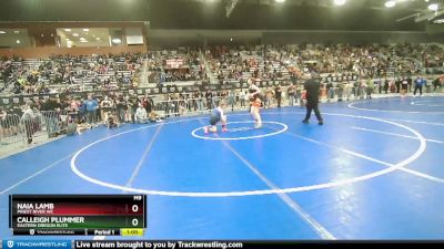 120 lbs Cons. Round 3 - Calleigh Plummer, Eastern Oregon Elite vs Naia Lamb, Priest River WC