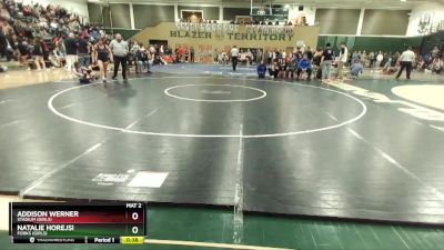 110 lbs Cons. Semi - Addison Werner, Stadium (Girls) vs Natalie Horejsi, Forks (Girls)