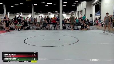 115 lbs Round 2 (4 Team) - Max Berman, PA Alliance vs Gavin Murphy, U2 Upstate Uprising