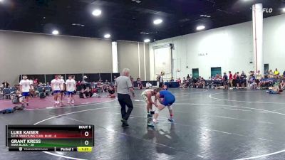 157 lbs Round 2 (8 Team) - Grant Kress, Iowa Black vs Luke Kaiser, S.E.O. Wrestling Club- Blue