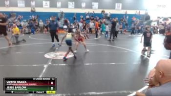 72 lbs Round 3 - Victor Obaika, Spartanburg Wrestling Academy vs Jesse Barlow, Legacy Elite Wrestling