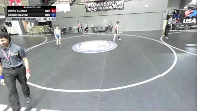 92 lbs Cons. Round 2 - Jonas Suarez, Team Selma Wrestling Club vs Darius Saremi, Southwest Stallions Wrestling Club