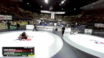 144 lbs Cons. Round 6 - Kyan Decelle, Vacaville High School Wrestling vs Julian Solis, Church Boyz Wrestling Club