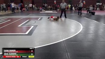 B-3 lbs Round 5 - Dean Dunning, Wahawk Wrestling Club vs Zadik Riniker, East Buchanan Mat Club