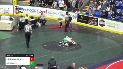 110 lbs Round Of 64 - Keaton Brokenshire, Benton vs Kane Kline, Elco