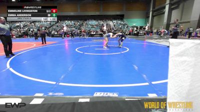 135 lbs 3rd Place - Emma Anderson, Red Wave Wrestling vs Emmeline Livingston, La Grande Girls