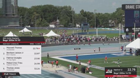 2026 AAU Junior Olympic Games - Youth Boys' 200m, Prelims 9 - Age 14