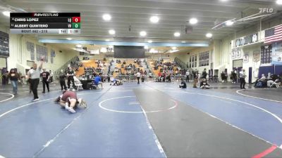215 lbs Champ. Round 2 - Albert Quintero, Valley View vs Chris Lopez, La Quinta