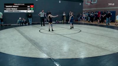 61 lbs Champ. Round 1 - Aiden Trueax, Ontario Animals Wrestling vs Maddix Ensley, Homedale Wrestling Club
