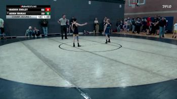 61 lbs Champ. Round 1 - Aiden Trueax, Ontario Animals Wrestling vs Maddix Ensley, Homedale Wrestling Club