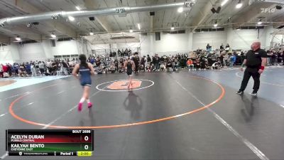 100 lbs Semifinal - Kailyah Bento, Cheyenne East vs Acelyn Duran, Pueblo Central