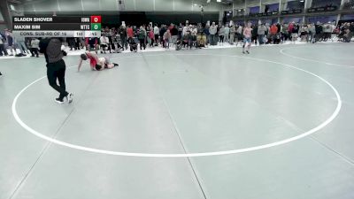 132 lbs Cons. Sub-rd Of 16 - Sladen Shover, Iowa vs Maxim Sim, World Team Training Center