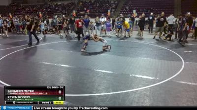 74 lbs Cons. Round 4 - Keyen Rogers, SLV Elite Wrestling Club vs Benjamin Meyer, Colorado Regulators Wrestling Club