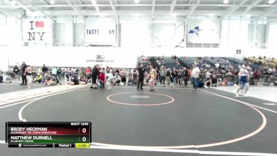 118 lbs Cons. Round 2 - Brody Heckman, Alexander Tri-Town Wrestling vs Matthew Durnell, Club Not Listed