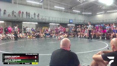 113 lbs Placement Matches (16 Team) - Joseph Marcum, Team Rich Habits vs Justus Thrasher, Indiana Outlaws