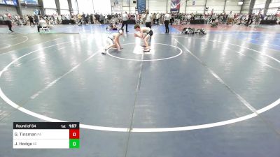 113 lbs Round Of 64 - Griffin Tinsman, PA vs Jackson Hodge, SC