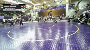 157 lbs Champ. Round 1 - Josh Macdonald, Lake City vs Brandon Saltzman, Hamilton