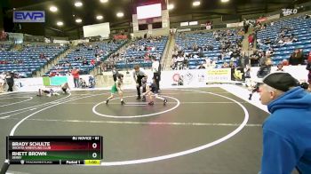 61 lbs Quarterfinal - Brady Schulte, Wichita Wrestling Club vs Rhett Brown, Derby