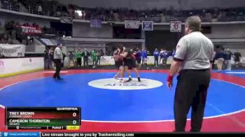 1 lbs Quarterfinal - Trey Brown, Cleburne County vs Cameron Thornton, Weaver