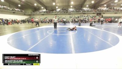 75 lbs Quarterfinal - Covy Riley, Butler Youth Wrestling Club-AA vs Graham Gilliland, Chillicothe Wrestling Club-AAA