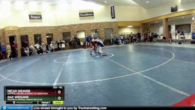 82 lbs Cons. Round 4 - Dax Wiegand, Franklin Central Wrestling Club vs Micah Weaver, Central Indiana Academy Of Wrestling