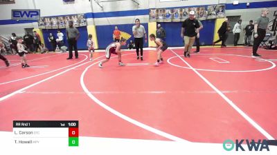 75-83 lbs Rr Rnd 1 - Lily Carson, Owasso Takedown Club vs Tatum Howell, Mannford Pirate Youth Wrestling