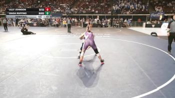 G 114 lbs Semifinal - Lilly Johnson, Dutchtown Girls vs Giada Ruffino, Mandeville Girls