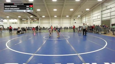 78 lbs Final - Ezamai Webber, Maine Trappers WC vs Violet Engleright, Maine Trappers WC