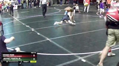 100 lbs Cons. Round 4 - Jeffrey Martin Jr, Chase County Wrestling Club vs Ryder Parr, Iron Hawk Wrestling Academy